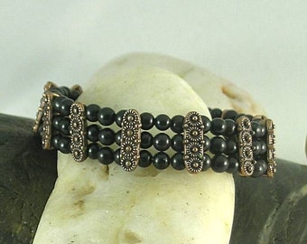 Dragon Glass Antique Copper Bracelet