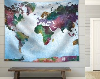 World map fabric | Etsy