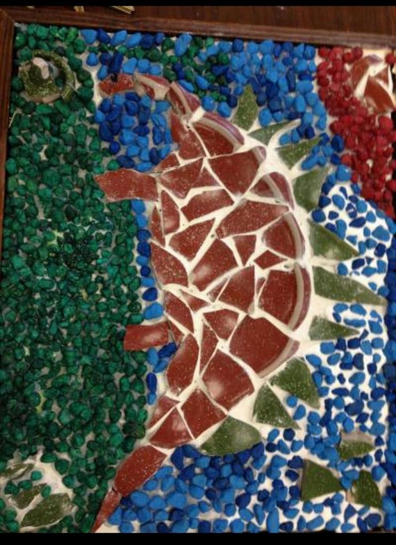 Dinosaur mosaic by FunArtForYou on Etsy