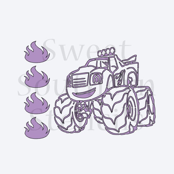 Monster Truck PYO Cookie Stencil