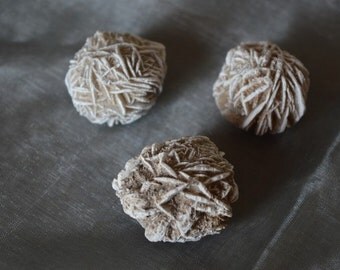 3 Selenite Desert Rose Crystal for healing, Reiki and meditation