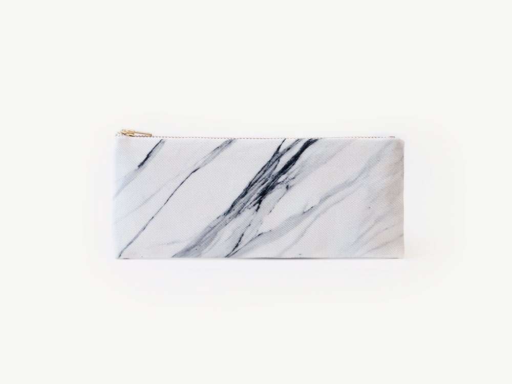 white grey marble full organic cotton pencil by white grey marble full organic cotton pencil by