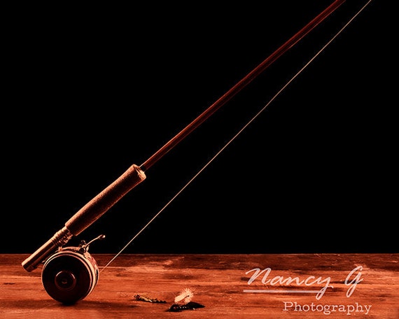 Vintage Fly Fishing Gear Fine Art Print by NancyGPhotography