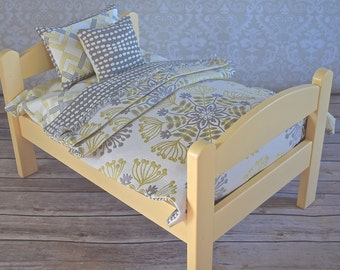 American Girl Doll Bed Yellow Medallion