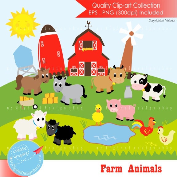 farm animals clipart sets - photo #49