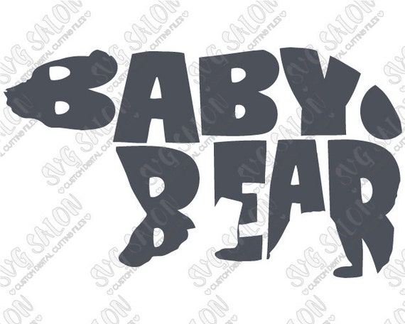 Download SVG Baby Bear Word Art Cute Iron On Vinyl Decal by SVGSalon