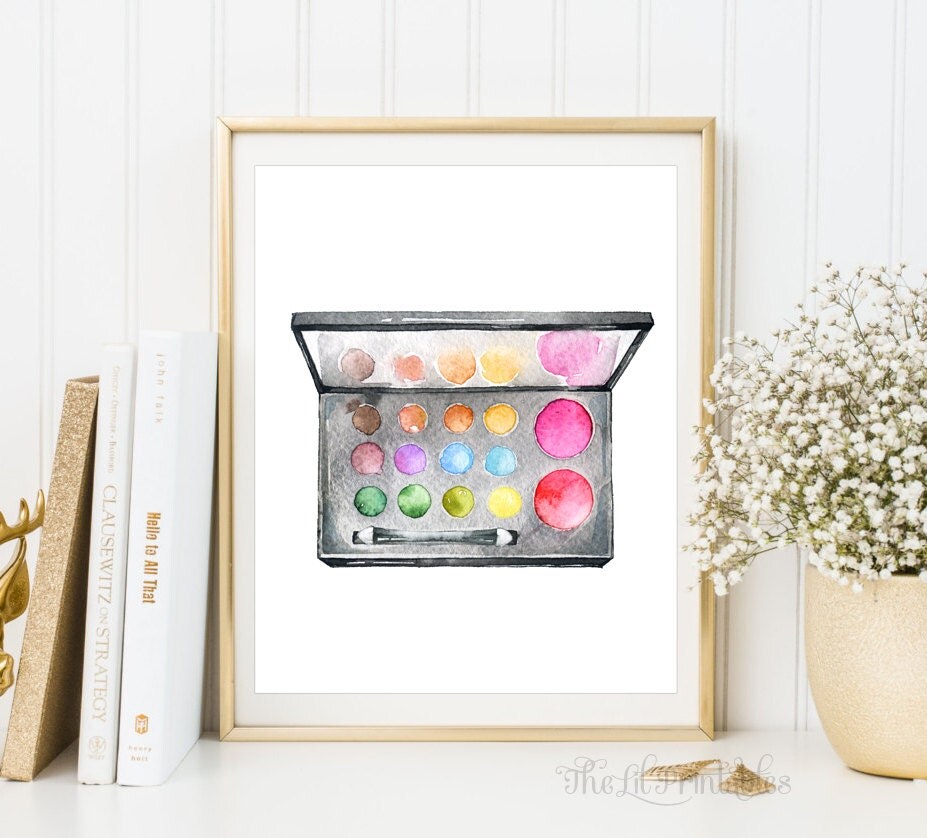 Makeup Palette Printable Makeup Wall Decor Teen Wall Art