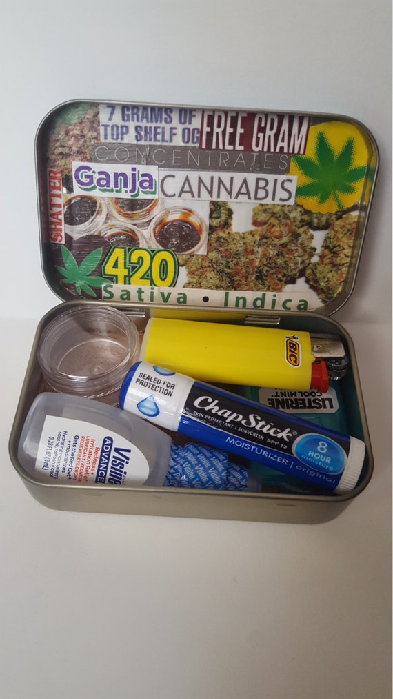 Concentrates N Cannabis Marijuana Stash Box and by KushyKrafts