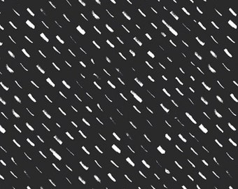 Cotton Jersey Knit - Avantgarde Chalk Fabric - Charcoal - Sold by the 1/2 Yard