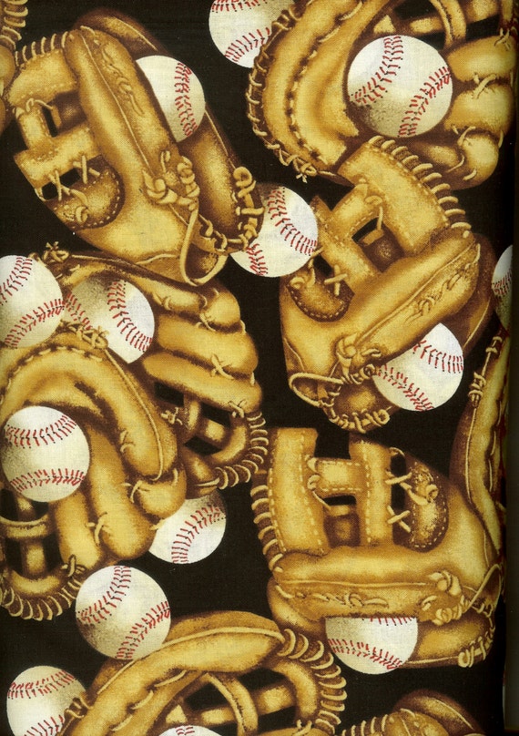 Baseball Time 100 cotton fabric sold by the yard