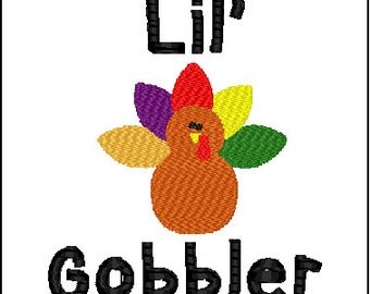 Turkey Thanksgiving Baby Onesie Shirt Embroidery Design