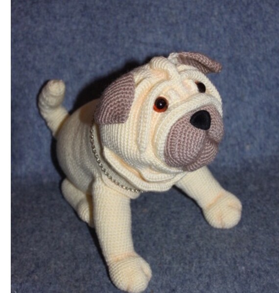 Crochet Pug dog by Ambercraftstore on Etsy