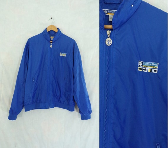 mens royal caribbean jacket size medium windbreaker jacket