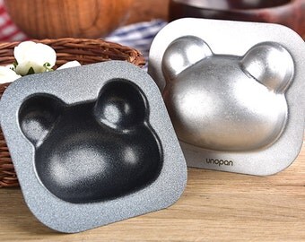 1 Set (2 Pcs) Bath Bomb Molds Bath Fizzies Cake Heavy Duty Aluminum Bear 60mm