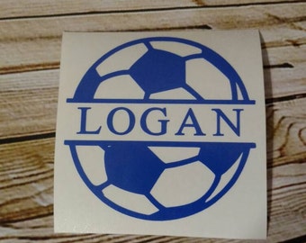 Soccer decal, personalized soccer decal, car decal, sports decal, yeti decal, cup decal, computer decal, water bottle decal