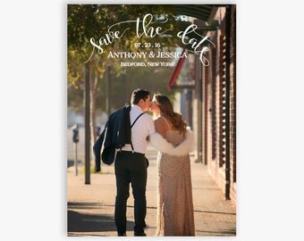 Save-The-Date Photo Announcement, Custom Photo, Printable PDF File, Save the Date Card