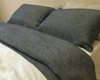Chevron duvet cover set, Chevron bedding made from 100% flax linen, Chevron duvet cover, Chevron pillow covers, Chevron Euro Sham Covers