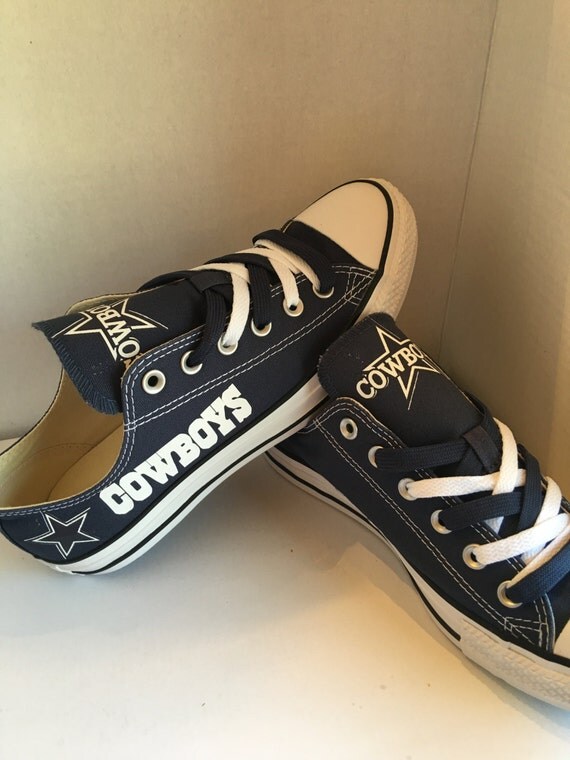 Dallas Cowboy's tennis shoes please read by sportshoequeen on Etsy