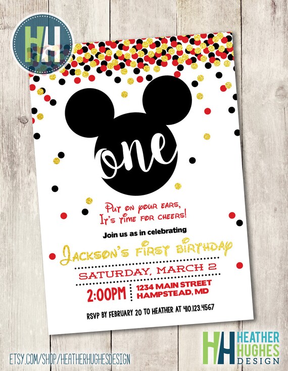 Mickey 1St Birthday Invitations 5