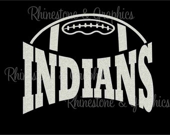 Indians Football Design Pattern Graphic Design Instant Download EPS SVG DXF Cutting Files Cameo