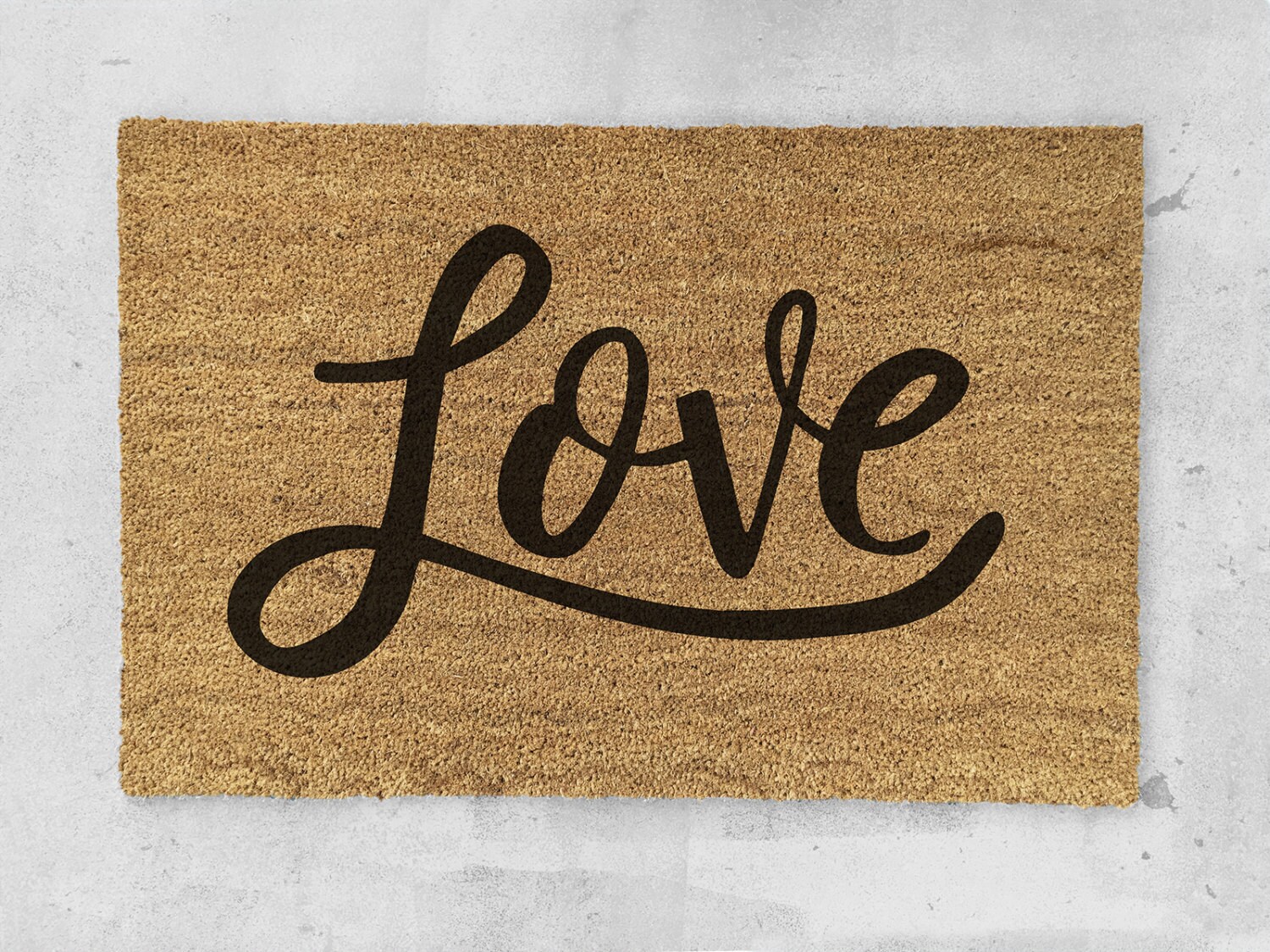 Love Doormat Hand Painted Wedding Door Mat