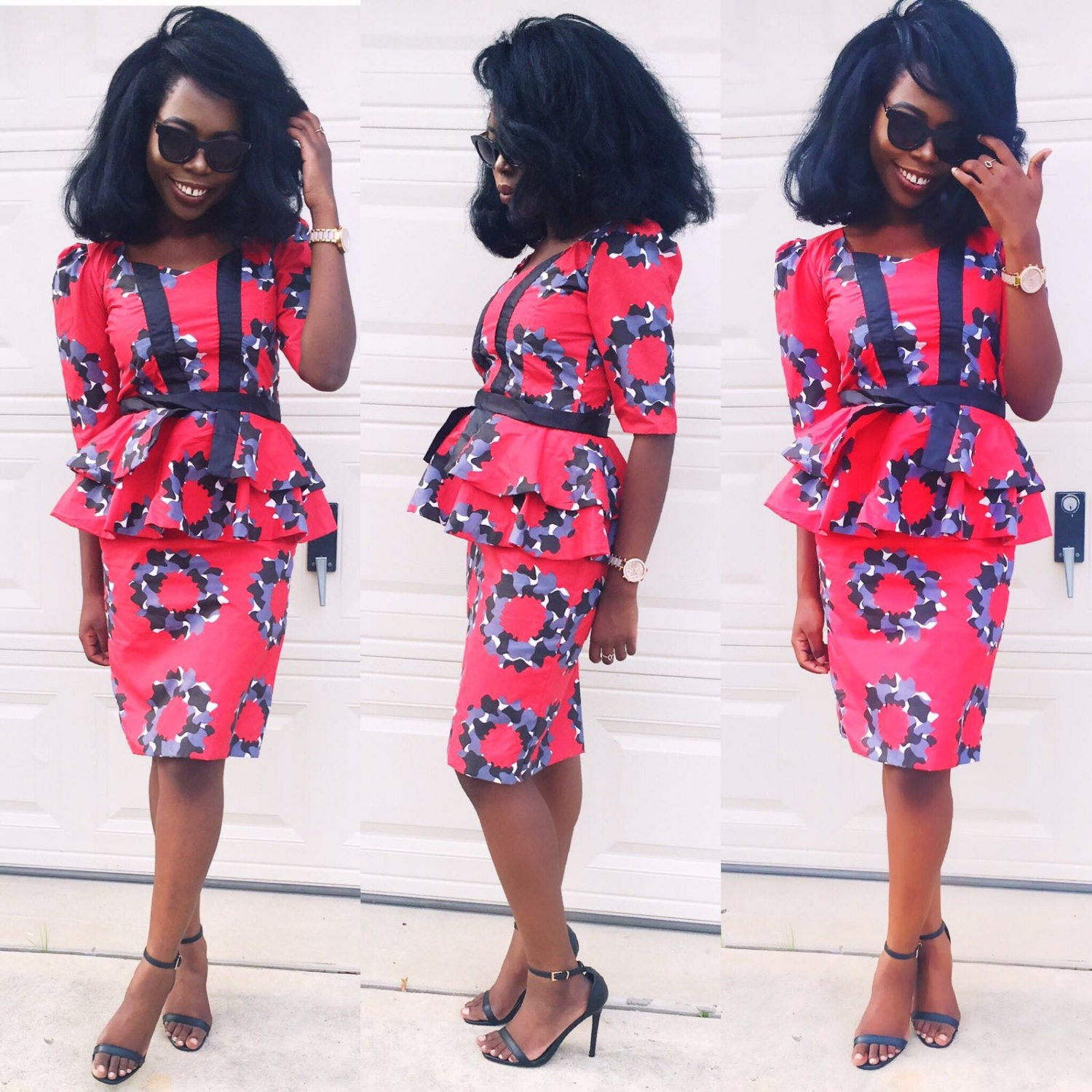 red and black ankara styles