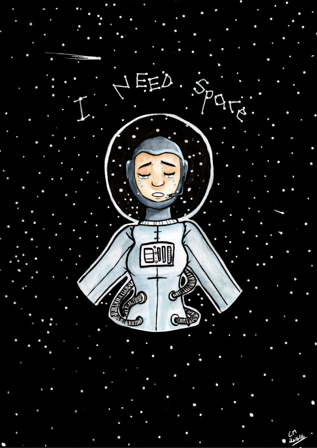 I Need Space 8x10 Print