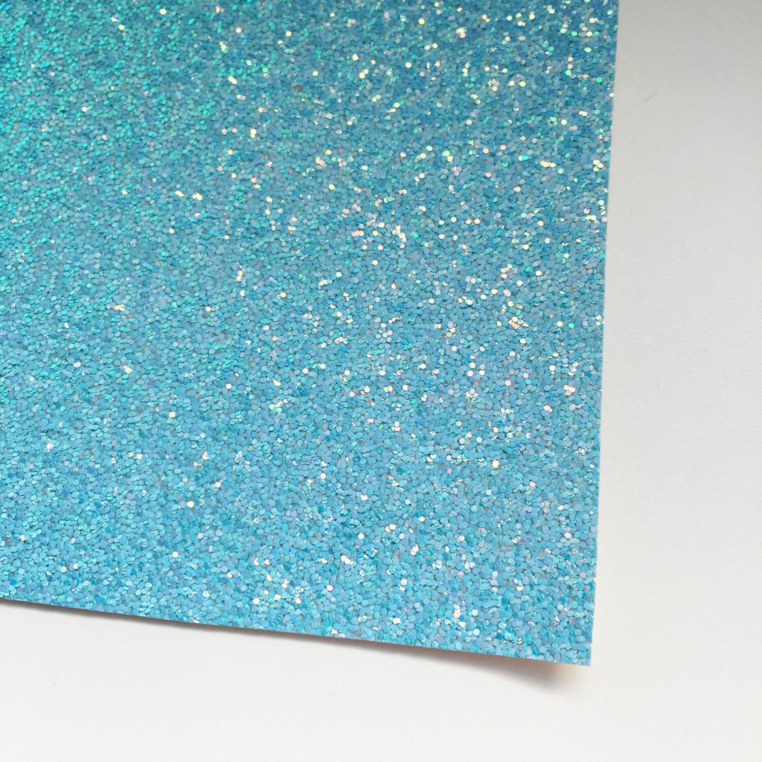 Sky Blue Glitter Fabric Sheet 8X11 Glitter Sheet Blue Chunky