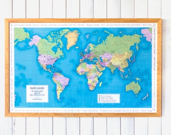 Personalized World Traveler Map