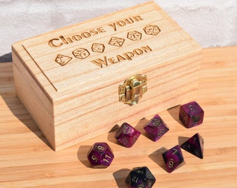 Medium Dice Box, rpg dice box, pathfinder dice, d&d dice, gaming box, rpg dice box, gamer gift, dice box gift, geek gift, wooden box gift
