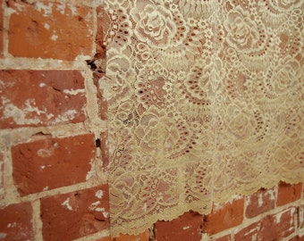 Gorgeous Gold Ewa Lace Fabric, non stretch by the 1/2 meter!