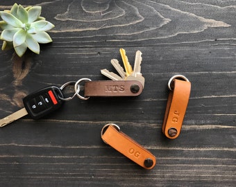 SALE 20% OFF!! Natural Leather Key Holder, Leather Key Organizer, Leather Key Folder, Leather Key Chain, Wedding Gift