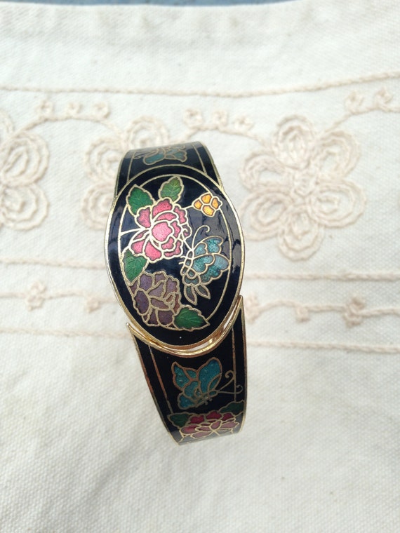 Black Cloisonne bracelet cloisonne bracelets black cloisonne
