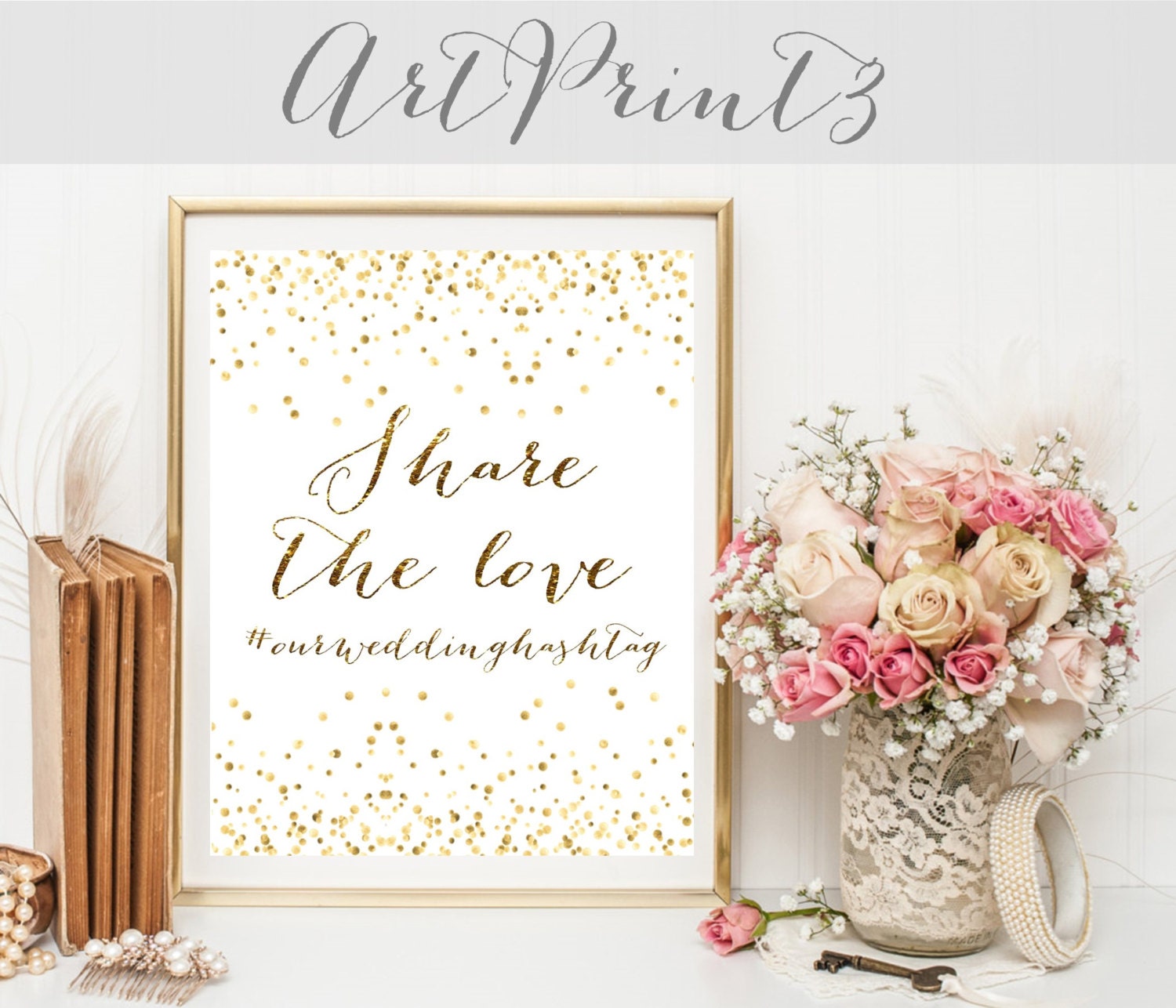 Download Share The Love Wedding Hashtag Sign Wedding Hashtag