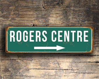ROGERS CENTRE SIGN, Vintage style Rogers Centre Stadium Sign, Home of the Toronto Blue Jays, Baseball Signs, Blue Jays, Toronto Blue Jays