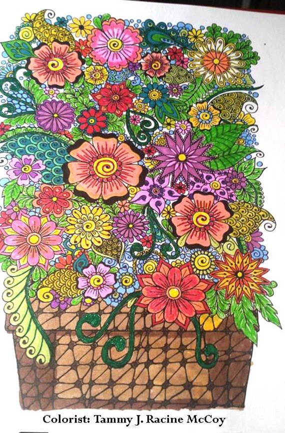 Download Tangled Flower Pot Adult Coloring Page by TabbysTangledArt ...