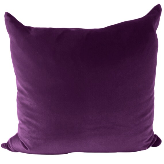 Purple Velvet Pillow Cover, Velvet Sofa Pillow, Purple Couch Pillow, 16, 18 inches, 20 Inches