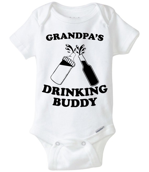 Download Grandpa's Drinking Buddy Onesie Design SVG DXF EPS