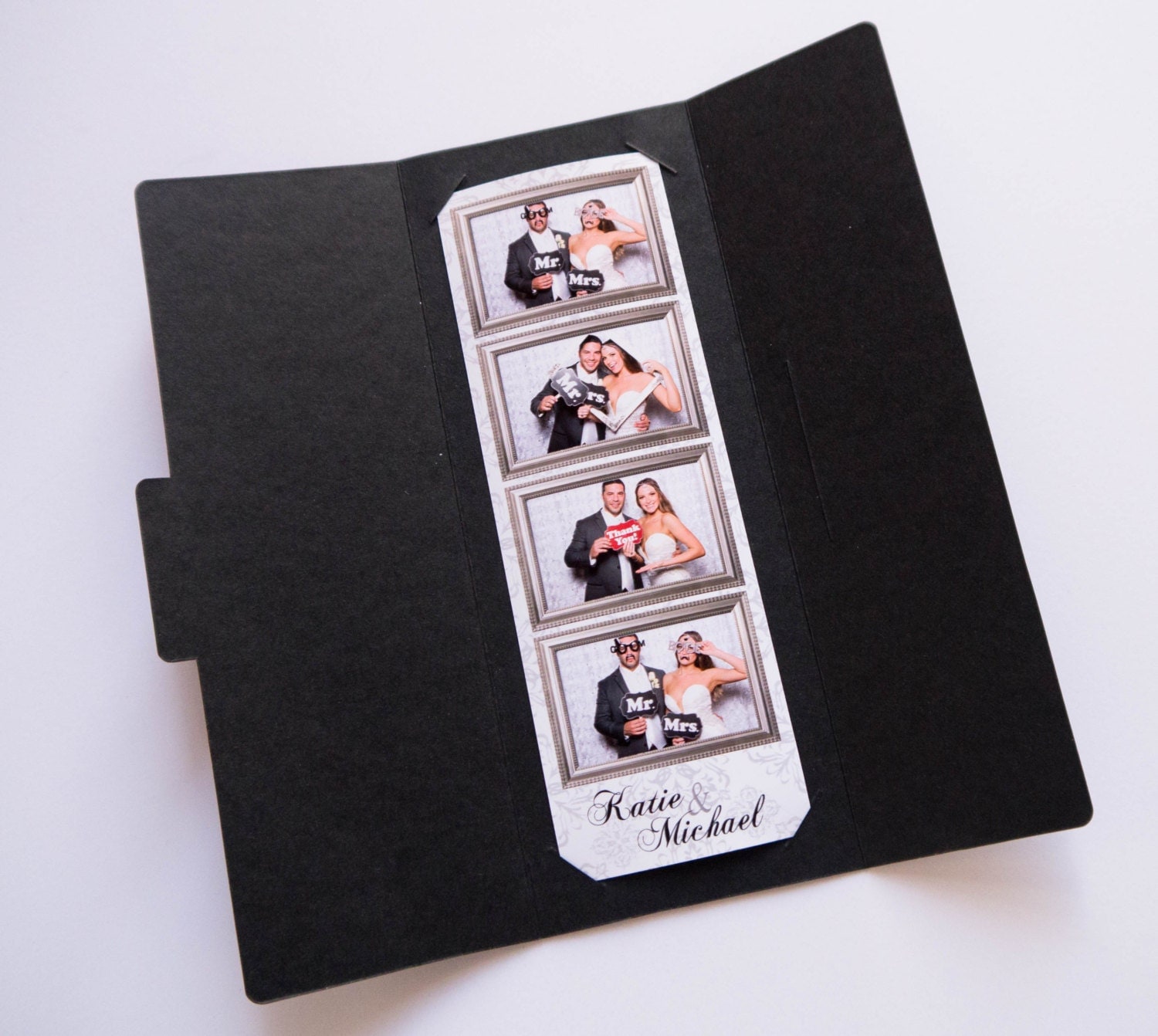 Photo Strip Holder 2x6 Photo Strips Party Favor Solid Black