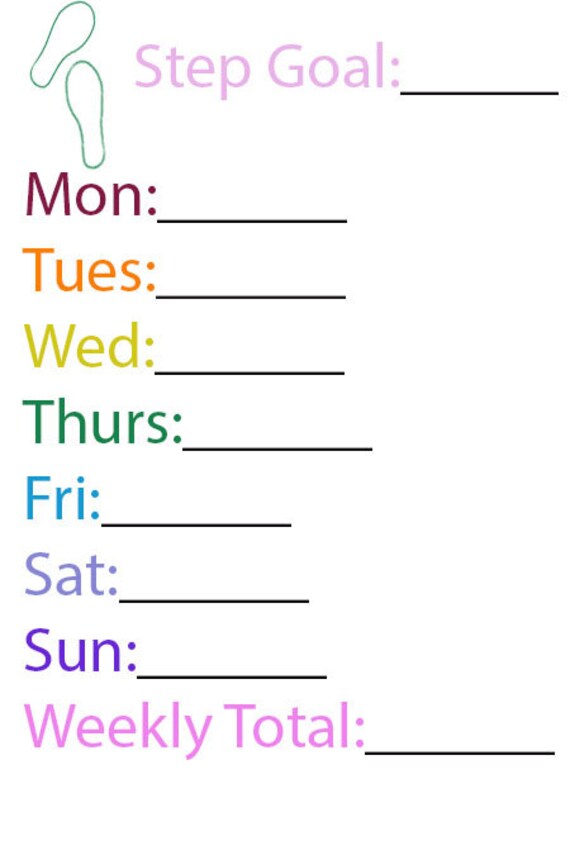MAMBI Weekly / Daily step tracker Fitbit by PlansOnPaper on Etsy