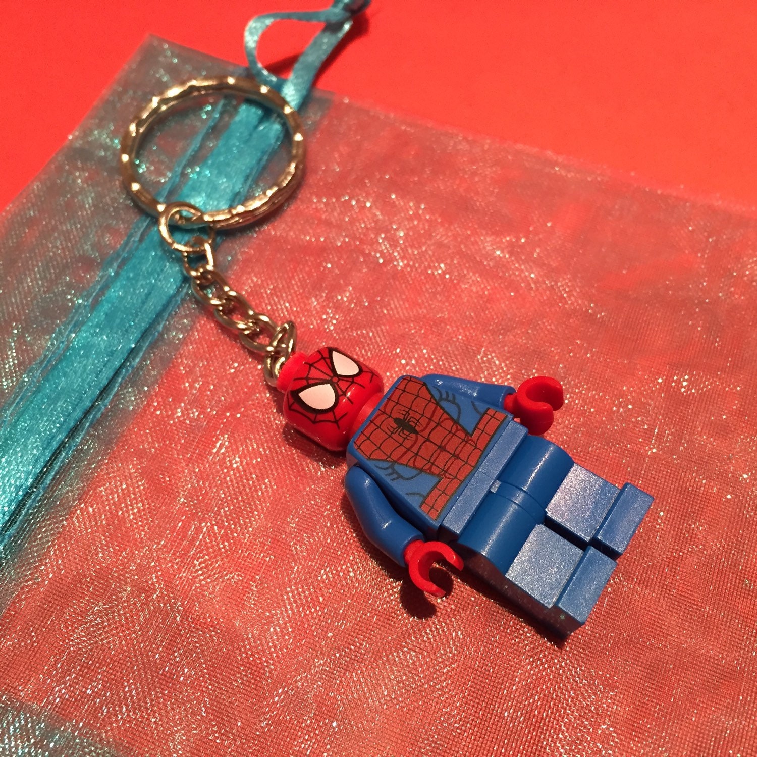 spiderman keychain lego