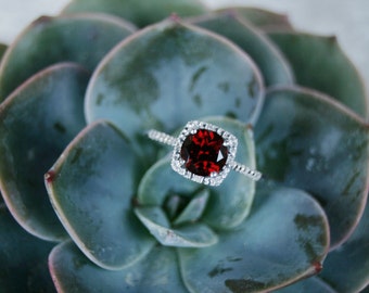 Ruby Ring, July, Birthstone Ring, Ruby Birthstone Ring, Sterling Silver Ring, July Birthstone
