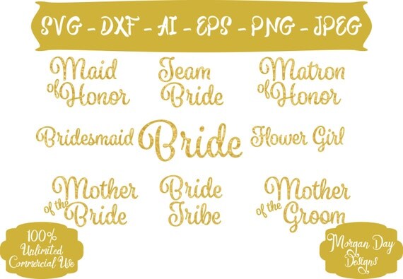 Download Bridal Party SVG file Wedding SVG Wedding Clip Art Team