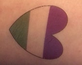 Genderqueer Heart Temporary Tattoo