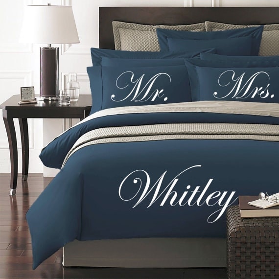 Mr.and Mrs. Personalized Duvet Cover and Shams