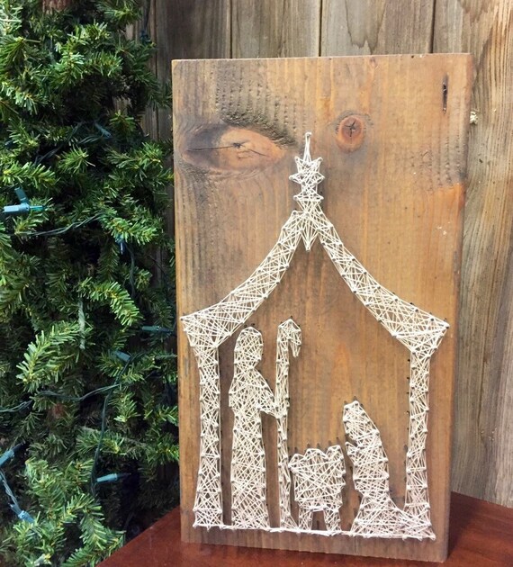 STRING ART Nativity string art. Unique by EveryStringAttached
