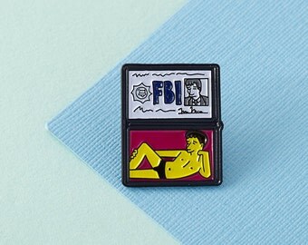FBI Mulder, Enamel Pin // lapel pins, simpsons, simpsons pin, x-files, fox mulder // EP051