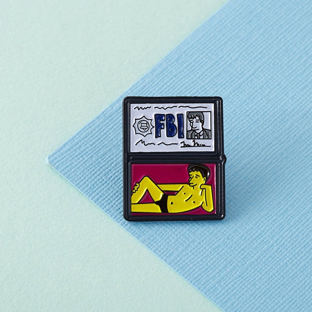 FBI Mulder Enamel Pin // lapel pins simpsons simpsons pin