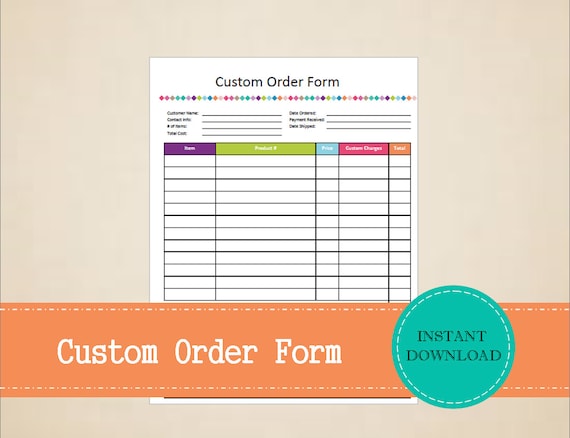 Custom Order Form Fillable Business Planner By Organi - vrogue.co