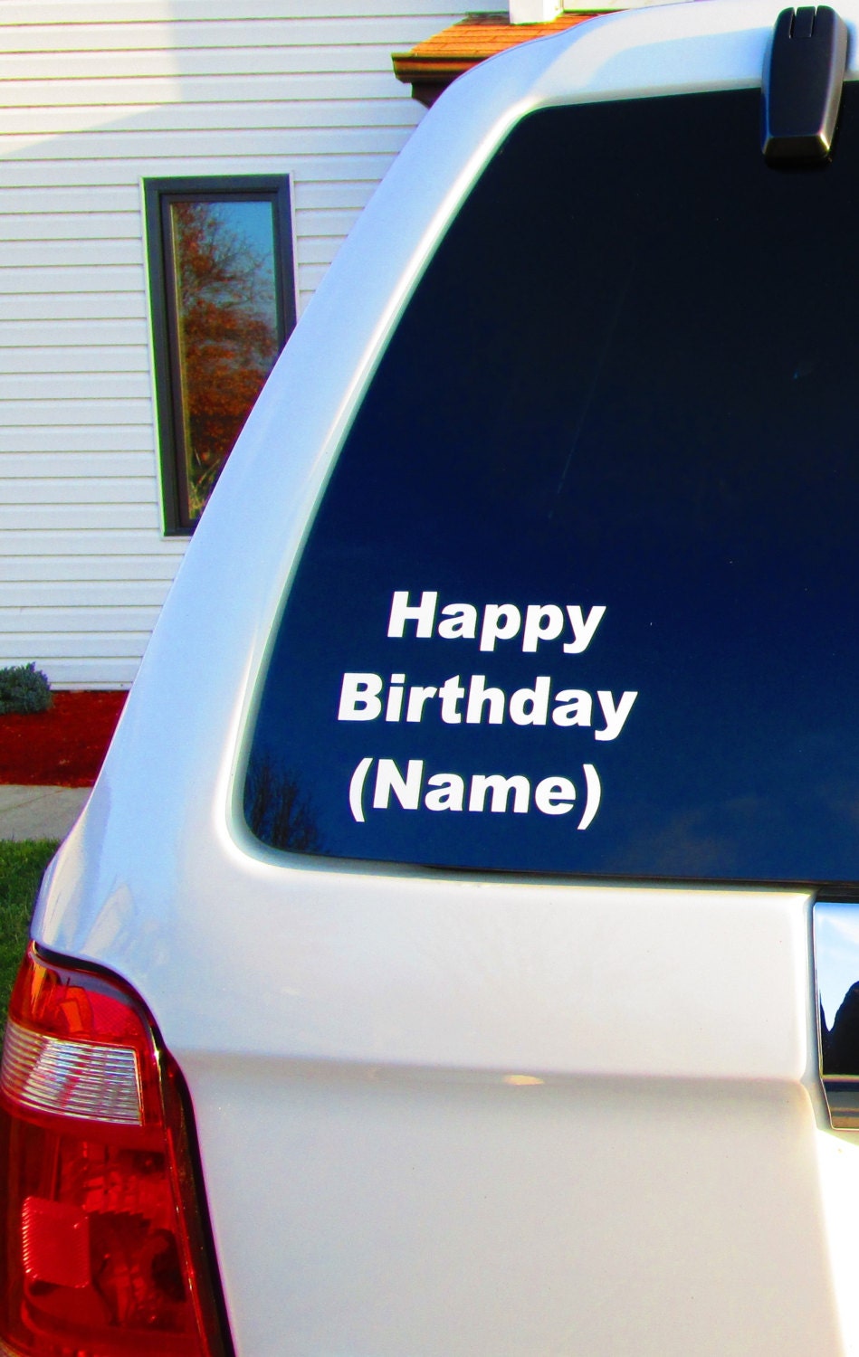 Personlized Happy Birthday Window Decal